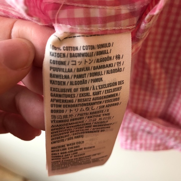 Hollister Pink Checkered Button Down - Picture 5 of 5